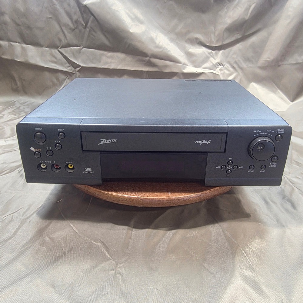 Zenith VR4276HF VHS VCR Hi-Fi Stereo VCR Plus+ Video Player Black For Repair